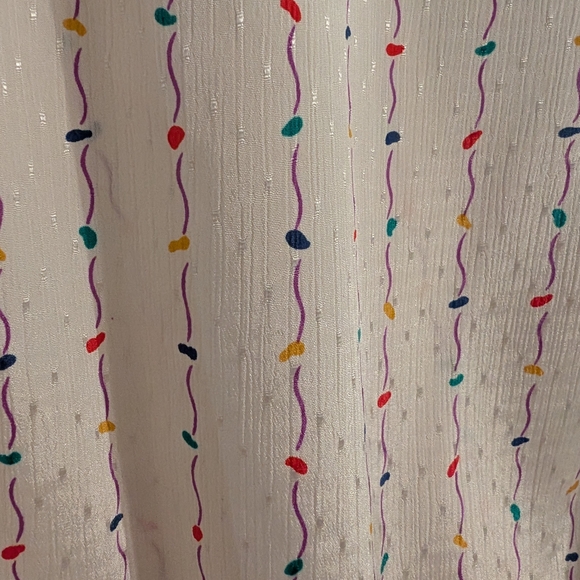 Vintage Wrap V-neck Dress Abstract Multicolor Dots Swiss Dot Christmas Party - Picture 5 of 9